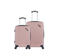 BLUESTAR - Lot de 2 - Valise weekend et valise cabine CITE - rose