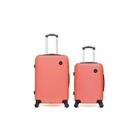 bluestar - lot de 2 - valise weekend et valise cabine london - corail