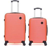bluestar - lot de 2 - valise weekend et valise cabine london - corail
