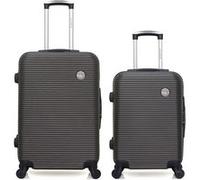 bluestar - lot de 2 - valise weekend et valise cabine london - gris fonce