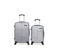 bluestar - lot de 2 - valise weekend et valise cabine miami - gris gris G