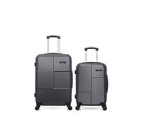 bluestar - lot de 2 - valise weekend et valise cabine miami - gris fonce gris fonce G