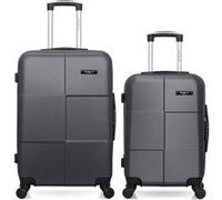 bluestar - lot de 2 - valise weekend et valise cabine miami - gris fonce