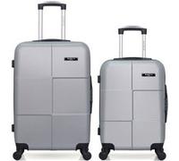 bluestar - lot de 2 - valise weekend et valise cabine miami - gris gris G