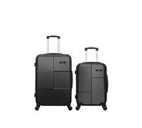 bluestar - lot de 2 - valise weekend et valise cabine miami - noir