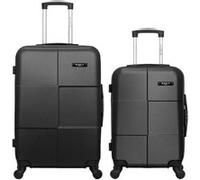 bluestar - lot de 2 - valise weekend et valise cabine miami - noir