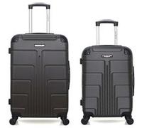 bluestar - lot de 2 - valise weekend et valise cabine ottawa - gris fonce gris fonce