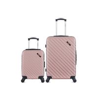 Ensemble de 2 valise bluestar - valise weekend et valise cabine xxs cité - rose dore rose dore G