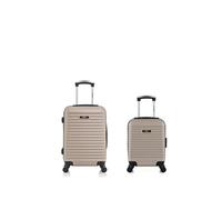 bluestar - lot de 2 - valises cabine et cabine xxs brazilia - beige