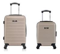 Valises cabine - BLUESTAR - Lot de 2 - Brazilia - Beige - 4 roulettes multidirectionnelles