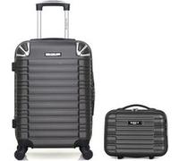 bluestar - lot de 2 - valises cabine et vanity lima - gris fonce gris fonce G
