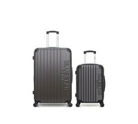 bluestar - lot de 2 - valises grand format et cabine bucarest - gris fonce