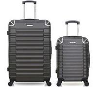 bluestar - lot de 2 - valises grand format et cabine lima - gris fonce