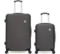 bluestar - lot de 2 - valises grand format et cabine london - gris fonce gris fonce G