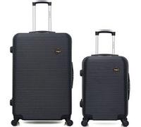 bluestar - lot de 2 - valises grand format et cabine london - noir noir G