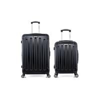 bluestar - lot de 2 - valises grand format et cabine tunis - noir