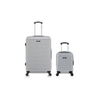 bluestar - lot de 2 - valises grand format et cabine xxs brazilia - gris