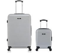 bluestar - lot de 2 - valises grand format et cabine xxs brazilia - gris