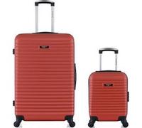 bluestar - lot de 2 - valises grand format et cabine xxs brazilia - terracotta terracotta G