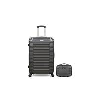 bluestar - lot de 2 - valises grand format et vanity lima - gris fonce gris fonce G