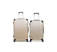 bluestar - lot de 2 - valises grand format et weekend bucarest - beige
