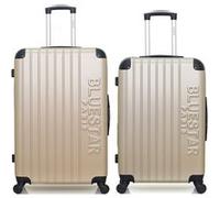 bluestar - lot de 2 - valises grand format et weekend bucarest - beige BEIGE G