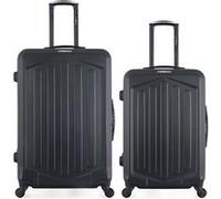 bluestar - lot de 2 - valises grand format et weekend hagen - noir