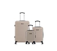 bluestar - lot de 3 - valises grand format, cabine et cabine xxs brazilia - beige