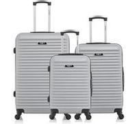 bluestar - lot de 3 - valises grand format, weekend et cabine brazilia - gris gris