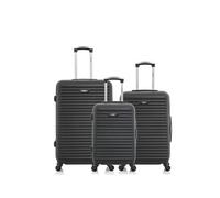 bluestar - lot de 3 - valises grand format, weekend et cabine brazilia - noir