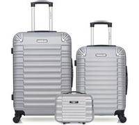 bluestar - lot de 3 - valises weekend, cabine et vanity lima - gris