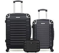 bluestar - lot de 3 - valises weekend, cabine et vanity lima - noir