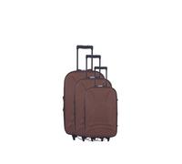 bluestar - set de 3 valises dacca 77 cm 2 roues - marron