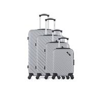 bluestar - set de 4 valises cite-m 75 cm 4 roues - gris