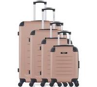 bluestar - set de 4 valises opera-m 75 cm 4 roues - rose dore rose dore G