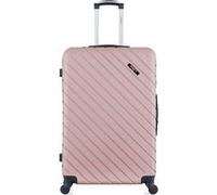 bluestar - valise grand format abs cite 4 roues 75 cm - rose dore rose dore