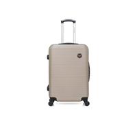 bluestar - valise weekend abs london 4 roues 65 cm - beige beige