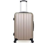 bluestar - valise weekend abs napoli 4 roues 65 cm - beige beige