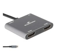 Bluestork Accessoire informatique HUB-DUO-HDMI Gris aluminium G