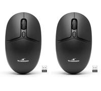 Bluestork - M-WL-OFF25 - Souris sans Fil Dongle USB 2.4 GHZ - Souris Bluetooth Format Ultra Compact - sans Fil silencieuse, Ambidextre, 1600 Dpi, Confortable - PC & Mac - New (Lot de 2)