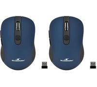 Bluestork Nouveau Souris sans Fil 6 Boutons Bleu Metal - 2,4 GHz - Jusque 1600 Dpi - Compatible Windows et Mac (Lot de 2)