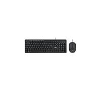 Bluestork - Pack Clavier et Souris Filaire - Design Ergonomique - 9 Raccourcis MultiMedia - Noire AZERTY Francais