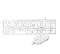 Bluestork - Pack Mac - Teclado Mac y Ratón Blanco USB-C/USB-A QWERTY ES