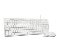 Bluestork Pack clavier-souris Media Office AZERTY ergonomique, souris réactive USB PC/Linux