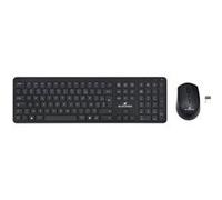 Bluestork - Pack Easy Slim Clavier et Souris sans Fil - Wireless 2,4 Ghz - Clics Silencieux - Design Ultra Slim - Ergonomique - AZERTY (Black)