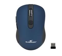 Bluestork Souris sans fil 6 boutons bleu métal 2,4 GHz jusqu'à 1600 DPI Compatible Windows et Mac