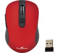 BLUESTORK Souris sans Fil 6 Boutons Rouge métal- 2,4 GHz - Jusque 1600 Dpi - Compatible Windows et Mac (Rouge)