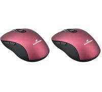 Bluestork Souris sans Fil 6 Boutons Rouge métal- 2,4 GHz - Jusque 1600 Dpi - Compatible Windows et Mac (Violet) (Lot de 2)