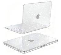 BlueSwan avec Coque MacBook Neo 13 Pouces 2026 (A3404, A18 Pro) Fine Légère | Transparent Anti-rayures Coque Rigide Compatible avec Mac Neo 13", Housse de Protection Cover, Cristal Scintillant