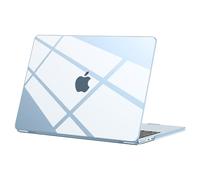BlueSwan Compatible avec Coque MacBook Air 13 Pouces M4 M3 M2 2025 2024 2022 Mac Book Air 13,6 (A3240 A3113 A2681) Étui Rigide Case, Housse de Protection Anti-Rayures Cover - Bleu Ciel Transparent